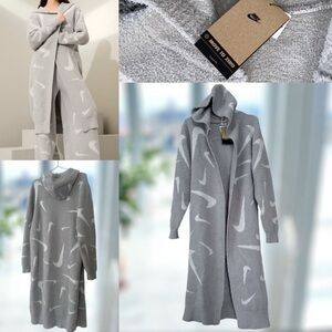 NIKE SPORTSWEAR PHOENIX COZY BOUCLE KNIT CARDIGAN FD4282-077 stretch Size XS